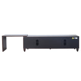 ZUN 70"-90" Extendable TV Cabinet, Modern Entertainment Center with Storage and Adjustable Shelves, Mid W1435P190370