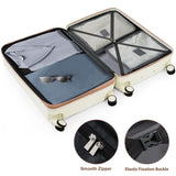 Luggage Set of 3, Airline Certified Carry-on Luggage with Cup Holder, ABS Hard Shell Luggage with N726P296016R