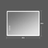 ZUN 36X36 Inch LED Bathroom Mirror Vanity Mirrors with Front Lights Wall Mounted Anti-Fog Frameless Make T2381P164372