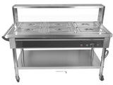 6-Pan Commercial Food Warmer with Dividers, Professional Buffet Catering Food Warmer, Electric Steam 85031042