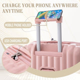 20"/24"/28" 3 pcs/set in ABS Spinner Wheel Luggage, Carry on Suitcase, with Cup Holder & USB Port & W2787P262955