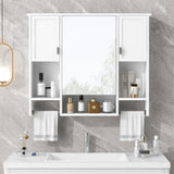 35'' x 28'' Modern Wall Mounted Bathroom Storage Cabinet, Bathroom Wall Cabinet with Mirror, WF317173AAK
