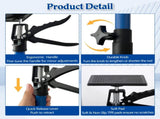 360&deg Rotating Adjustable Support Rod with 45&deg Tilt Stand for Cabinet Jacks Cargo Bars Drywalls 13558038