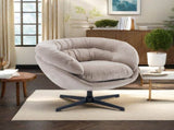 Modern Chenille Chair, 360&deg Swivel Club Chair/Accent Chair with Removable Cushion, Round N817P207777K