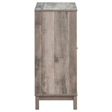 Weathered Acacia Wine Cabinet with 2 Doors B062P153898