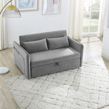 MH" Sleeper Sofa Bed w/USB Port, 3-in-1 adjustable sleeper with pull-out bed, 2 lumbar pillows and W119362743