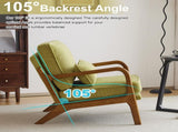 Low Arm Accent Chair - Olive Green Corduroy Upholstered Indoor Lounge Chair, Compact Single Seater 54584414