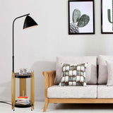 Luxury Shelves Floor for Living Room with Metalshade, Standing Tall Industrial Floor W1592P188601