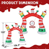 8.9 FT Lighted Christmas Inflatable Archway, Inflatable Santa Claus Christmas Arch, Blow Up Yard 72604457