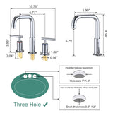 8 in. Widespread Double Handle Bathroom Faucet with Pop Up Drain in Chrome W122459281