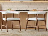 24.5'' Seat Height Bar Stools with Back, Comfortable Counter Stools for Kitchen Island/Dining Room, N780P354190D