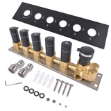 5-Function Black Brass Shower Diverter Thermostatic Valve Shower Diverter Valve Constant Temperature 28674167