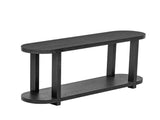 U_STYLE Modern Minimalist Ash Veneer Entryway Table with Streamlined Desktop Design, Suitable for N711P241273B