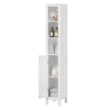 ZUN 66.92" Tall Bathroom Storage Cabinet with Adjustable Shelves,1 Doors Freestanding Cabinet with 01149860