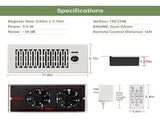 Register Booster Fan Fits 4' x 10' Register Holes, Smart Control Heating Cooling AC Vent Fan, 16469668