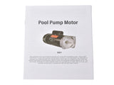B2840 B840 2.5 HP 230V 3450 RPM Pool Pump Motor 56Y Frame Square Flange Fits for Whisperflo 49292636