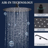 Shower System Shower Faucet Combo Set Wall Mounted with 10" Rainfall Shower Head and handheld shower 14651165