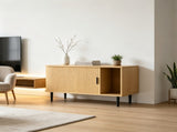 Cat Litter Box Enclosure TV Stand, Modern Cat House with Sliding Door & Litter Mat, Side End Table 37827141