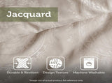 7 Piece Jacquard Comforter Set Navy King B03597209