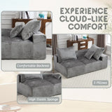UNITED WE WIN Memory Foam 2-Seater Couch, No Installation & Easy to Transport, Deep Seat Modern Sofa W1568P222616