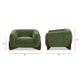 Alpine 44" Sherpa Arm Chair, Moss Green Fleeced Teddy B2719P280161