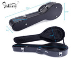 Hardshell A-Style Microgroove Pattern Leather Wood Mandolin Case Black 50934561