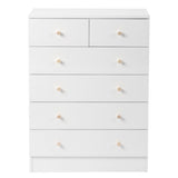 ZUN Modern Simple 6-Drawer Dresser White 92555143