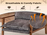 Cloud Shaped Indoor Leisure with Solid Wood Armrest & Solid Wood Frame, Chenille Fabric Accent 75796511