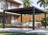 10' x 10'Pergola Modern Style with Adjustable Louvers for Outdoor Roof, Garden, Easy Assembly, 51480897