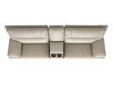 Malibu 79" Modern Power Motion 3-Piece Reclining Loveseat Sofa with Cup Holders, Cream Taupe Beige B2719P269268