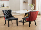 Furniture, Modern, High-end Tufted Solid Wood Contemporary PU and Velvet Upholstered Dining Chair 94894593