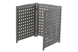 3-Panel Outdoor Air Conditioner Fence Screen, Outside Wood Privacy Fence, 32" W x 38" H W2640P290523