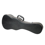 23" Concert Python Pattern Leather Ukulele Case Black 19272684