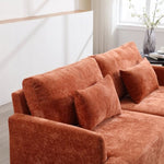 ZUN COOLMORE Mid Century Modern chenille Fabric Loveseat sofa, 2-Seat Upholstered Loveseat Sofa Modern W395P151899