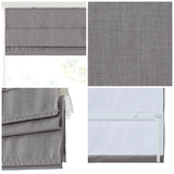 ZUN Faux Linen Cordless Total Blackout Roman Shade B035129765