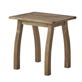 SELMA Acacia wood Accent Side Table in Natural Stained, Weather-Resistant Rectangular End Table for N770P248135N