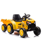 ZUN 12V Kids Ride On Electric Tractor Black Knight,Kids Ride On Toy.2WD,Non-skid tires, steering wheel, 88918289