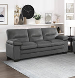 ZUN Modern Sleek Design Living Room Furniture 1pc Sofa Dark Gray Fabric Upholstered Comfortable Plush B01167250