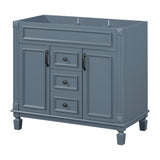 ZUN 36'' Bathroom Vanity without Top Sink, Royal Blue Cabinet only, Modern Bathroom Storage Cabinet with WF305078AAC