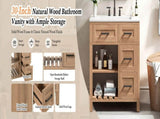 30 Inch Bathroom Vanity with SMC Sink, Ample Storage Space with 2 Drawers, Adjustable Shelves & Open N765P435262B
