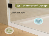34" W x 68" H Bathroom Shower Door, Frameless Fixed 3/8" Thick Clear Tempered Glass Door T5595P495204