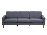 180*76*85cm Linen Solid Wood Legs Second Generation Three Seats Without Chaise Concubine Solid Wood 32817875