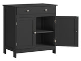 Black particleboard with melamine veneer, 60*30*80cm, double doors, single drawer, bathroom vanity 30274600