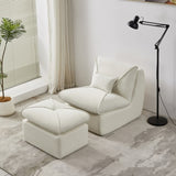 Compressed Lounge Chair with Ottoman, Modern Sofa for Small Spaces, Comfortable Upholstered Sofa for W1036P251827