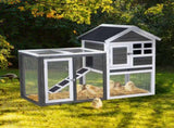 Wooden Rabbit Hutch Outdoor Chicken Coop Indoor Bunny Cage with Run, Guinea Pig House Pet House with 74880147