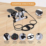 ZUN Mini Stepper with Resistance Band, Stair Stepping Fitness Exercise Home Workout Equipment for Full 61517416