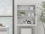 Over The Toilet Rack 2 -Tier Toilet Bathroom Spacesaver Storage Shelf with 2 Doors Wood Storage 54623098
