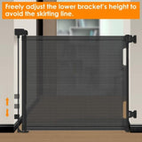 61in Wide Retractable Safety Gate - Adjustable for Doorways, Stairs & Patios - One-Hand Lock/Unlock, 53550805