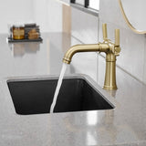 ZUN Industrial Pipe-Style Bathroom Faucet Brushed Gold 2-Handle Vanity Mixer Tap Pop-Up Drain Included W1920P254920