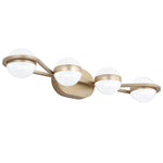 ZUN (Same as W134067503/L2001) Modern Minimalist Gold Bathroom Vanity Light, 4 Bulb Acrylic Shades, Wall W1340P206795